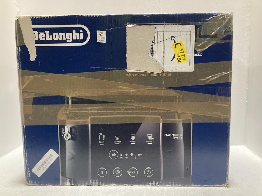 Lot 8  
            Chesterfield SR47 - Parcel Delivery Only 

                
DELONGHI MAGNIFICA START FULLY ATOMATIC COFFEE MACHINE ORIGINAL RRP £320 (LOCATIO...