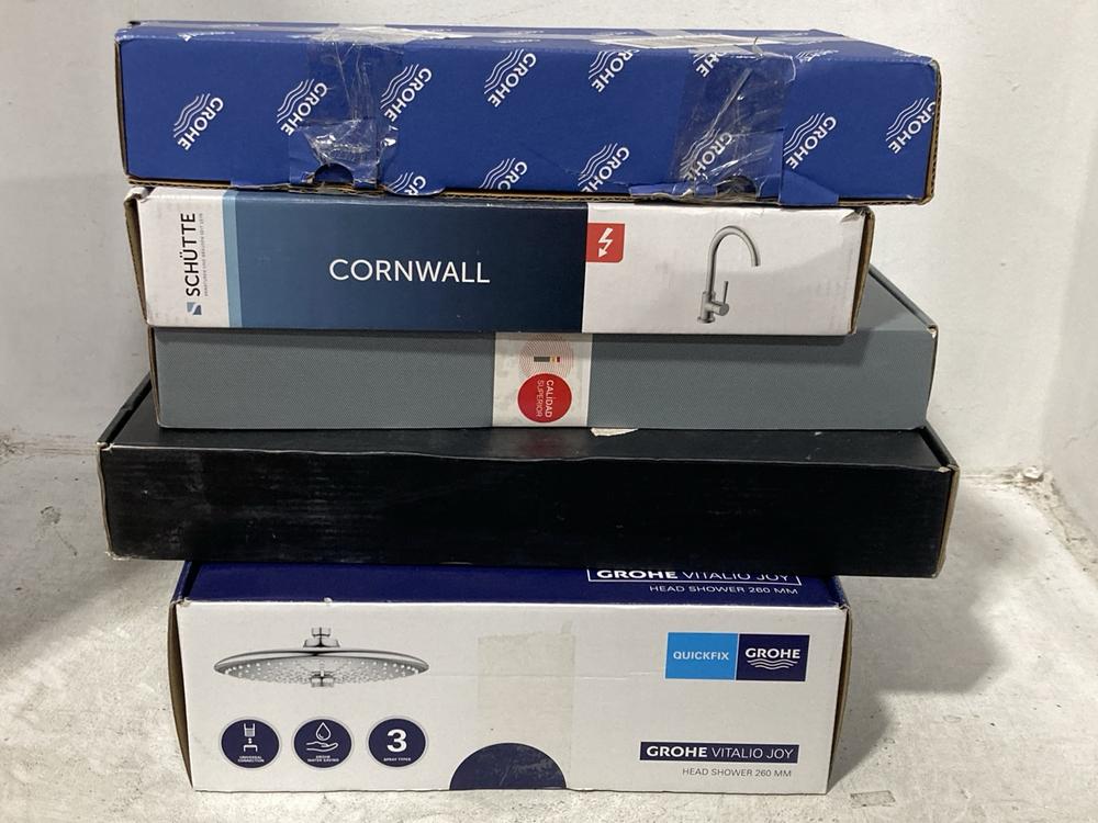 Lot 901  
            Chesterfield SR47 - Parcel Delivery Only 

                
5 X ASSORTED ITEMS TO INCLUDE GROHE VITALIO JOY HEAD SHOWER 260MM. (LOCATION: D1)