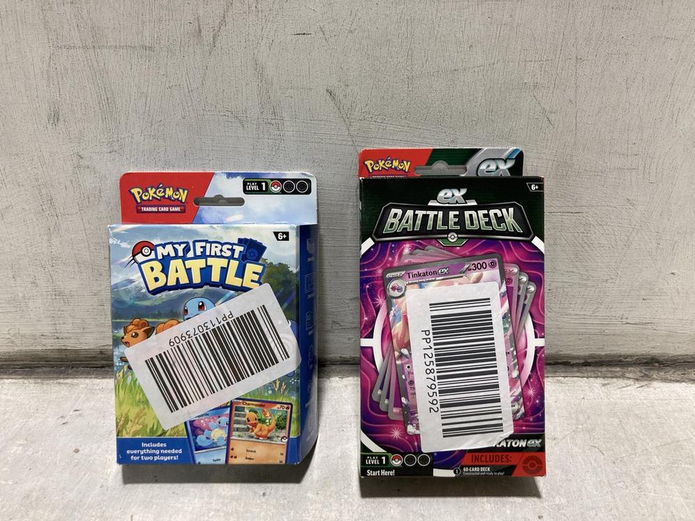 Lot 921  
            Chesterfield SR47 - Parcel Delivery Only 

                
POKEMON TINKATON EX BATTLE DECK TO INCLUDE POKEMON MY FIRST BATTLE. (LOCATION: D2)