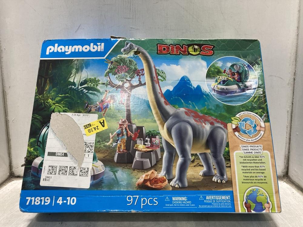 Lot 922  
            Chesterfield SR47 - Parcel Delivery Only 

                
PLAYMOBIL 71819 DINOS BRACHIOSAURUS ENCOUNTER WITH HOVERCRAFT. (LOCATION: D2)