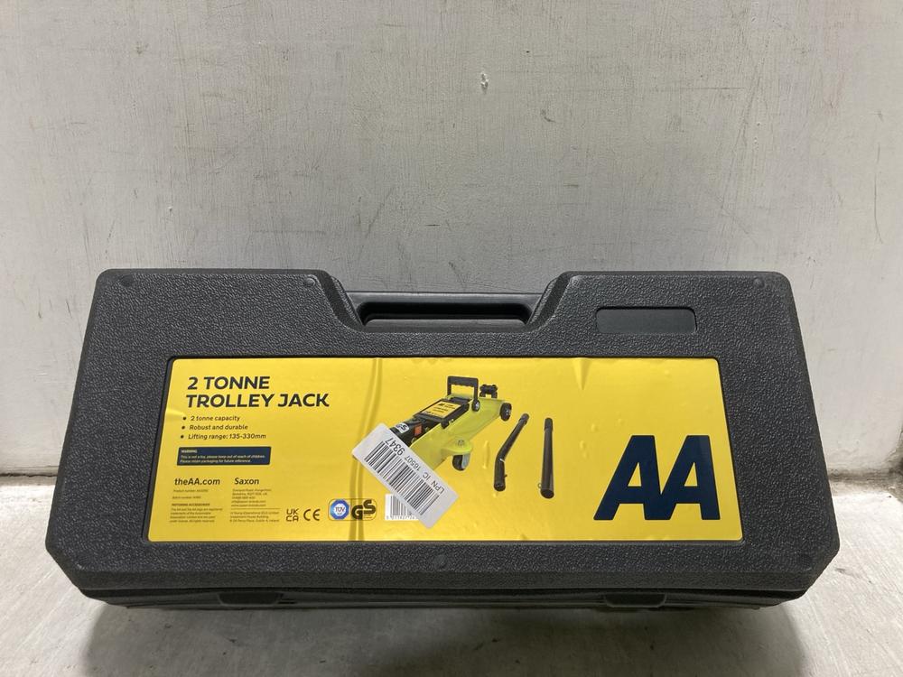 Lot 924  
            Chesterfield SR47 - Parcel Delivery Only 

                
AA 2 TONNE TROLLEY JACK. (LOCATION: D2)