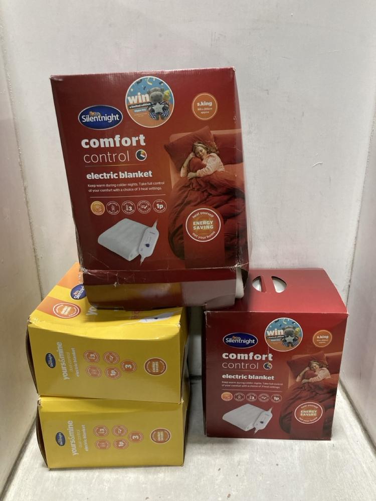 Lot 925  
            Chesterfield SR47 - Parcel Delivery Only 

                
4 X ASSORTED ITEMS TO INCLUDE SILENTNIGHT COMFORT CONTROL ELECTRIC BLANKET. (LOCA...