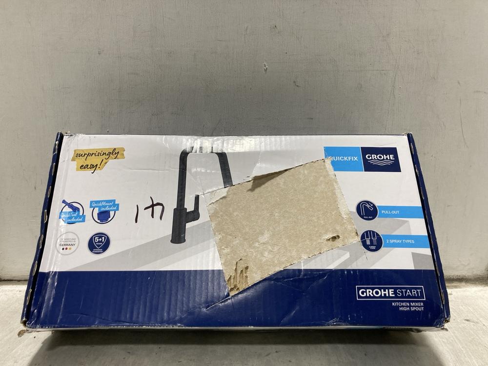 Lot 926  
            Chesterfield SR47 - Parcel Delivery Only 

                
GROHE GROHESTART KITCHEN MIXER HIGH SPOUT. (LOCATION: D2)