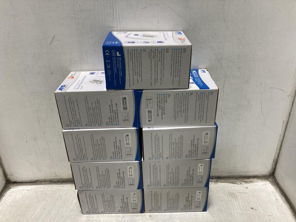 Lot 931  
            Chesterfield SR47 - Parcel Delivery Only 

                
9 X A&D MEDICAL BLOOD PRESSURE MONITOR. (LOCATION: D2)