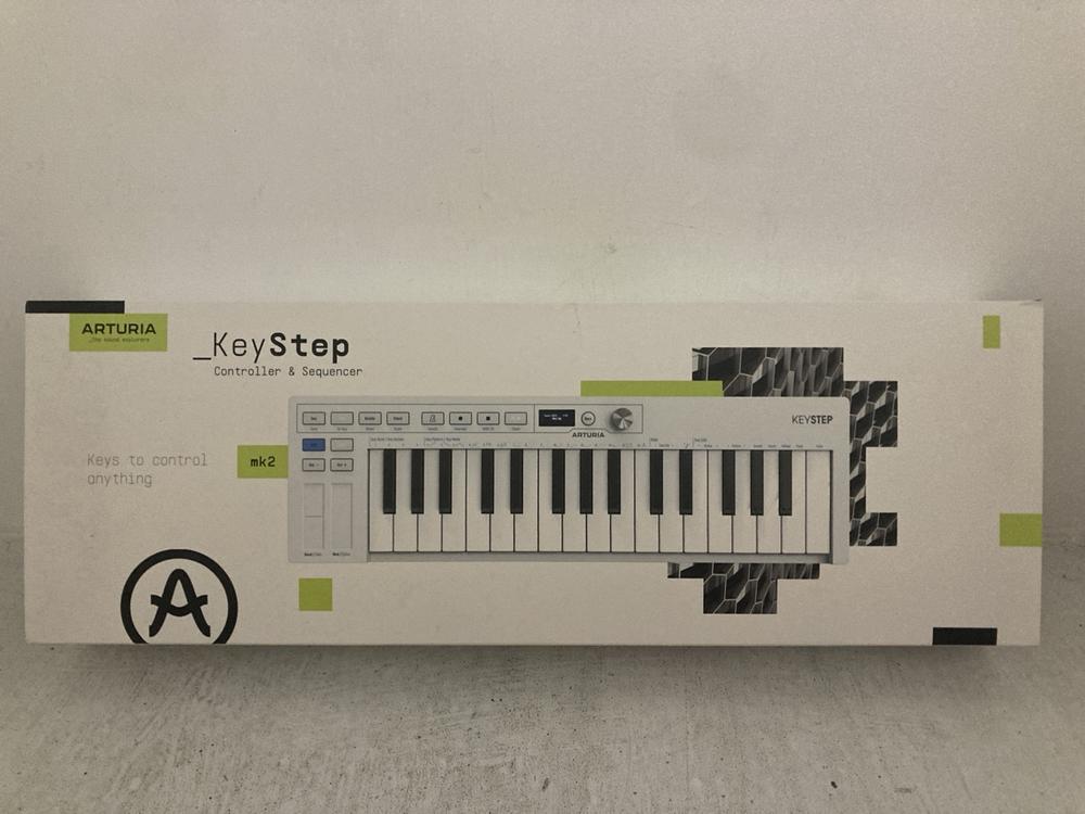 Lot 93  
            Chesterfield SR47 - Parcel Delivery Only 

                
ARTURIA KEYSTEP CONTROLLER & SEQUENCER - MODEL NO. MK2 - ORIGINAL RRP £102 (LOCAT...