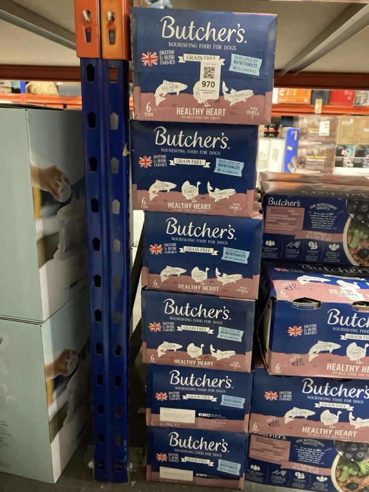 Lot 970  
            Chesterfield SR47 - Parcel Delivery Only 

                
12 X BUTCHERS HEALTHY HEART MULTI PACK DOG FOOD (6 X 390G) - BBE 11/27 (LOCATION:...