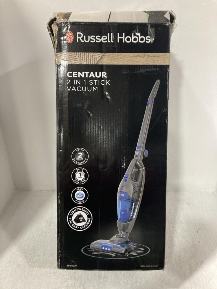 Lot 986  
            Chesterfield SR47 - Parcel Delivery Only 

                
RUSSELL HOBBS CENTAUR 2 IN 1 VACUUM CLEANER (LOCATION: D4)