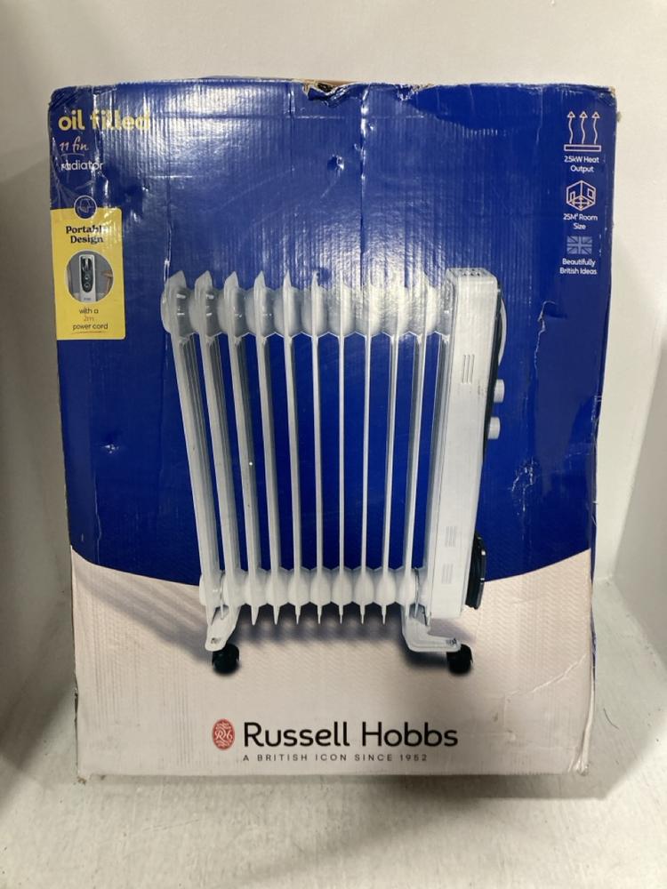 Lot 995  
            Chesterfield SR47 - Parcel Delivery Only 

                
RUSSELL HOBBS 11 FIN OIL FILLED RADIATOR (LOCATION: D4)