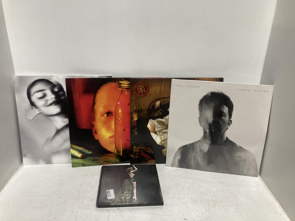 Lot 117  
            Chesterfield SR46 - Parcel Delivery Only 

                
5 X ASSORTED VINYLS TO INCLUDE PAUL DRAPER SPOOKY ACTION VINYL (LOCATION: F1)