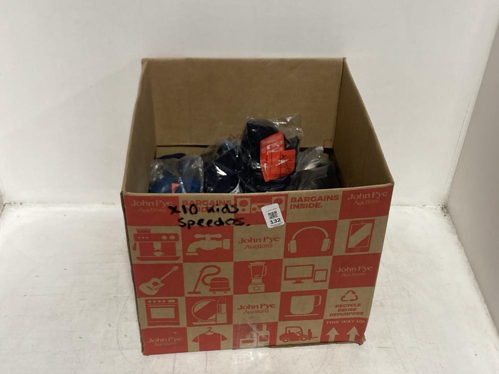 Lot 132  
            Chesterfield SR46 - Parcel Delivery Only 

                
10 X ASSORTED KIDS SPEEDOS TO INCLUDE SPEEDO OPEN BACK SWIMSUIT IN NAVY - UK SIZE...