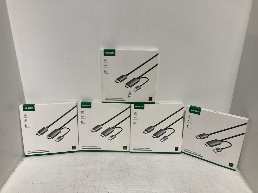 Lot 140  
            Chesterfield SR46 - Parcel Delivery Only 

                
5 X UGREEN HDMI TO DISPLAYPORT ADAPTER (LOCATION: F1)