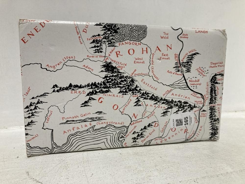 Lot 165  
            Chesterfield SR46 - Parcel Delivery Only 

                
J.R.R TOLKIEN'S THE LORD OF THE RINGS LIMITED EDITION BOOK (LOCATION: F2)