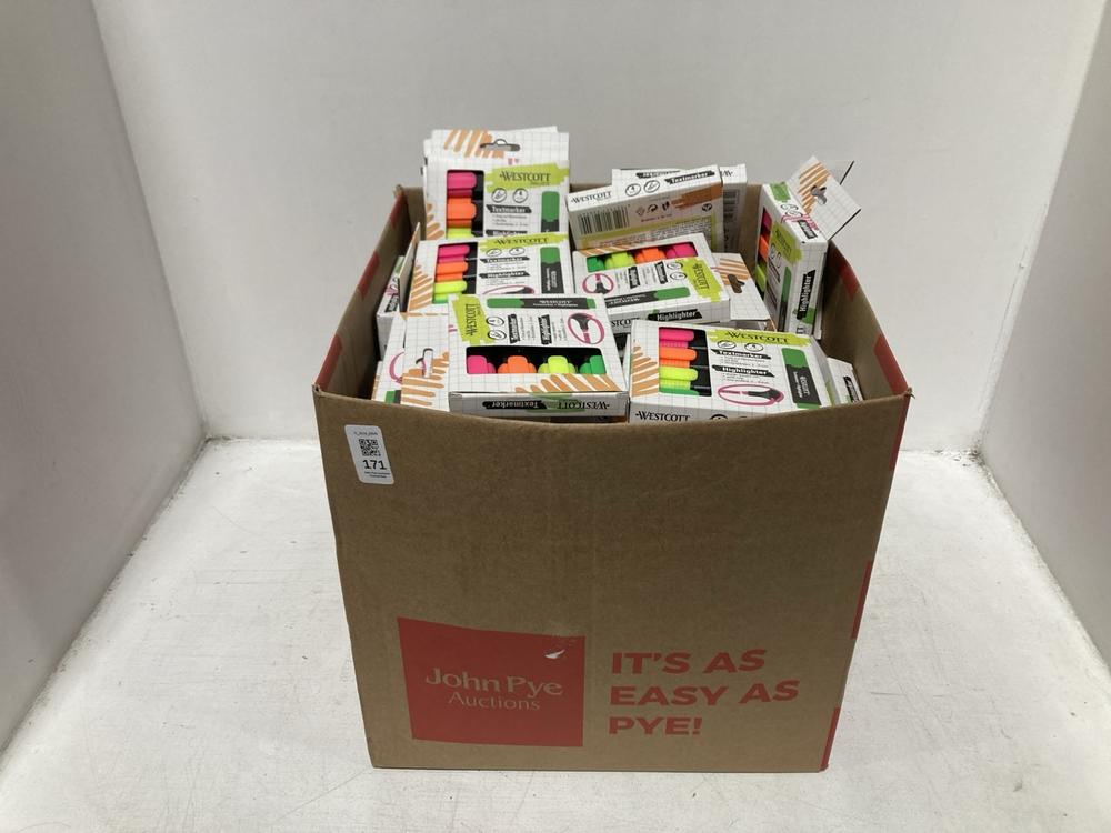 Lot 171  
            Chesterfield SR46 - Parcel Delivery Only 

                
QTY OF WESTCOTT 4-PACK HIGHLIGHTERS IN GREEN, YELLOW, ORANGE & PINK (LOCATION: F2)
