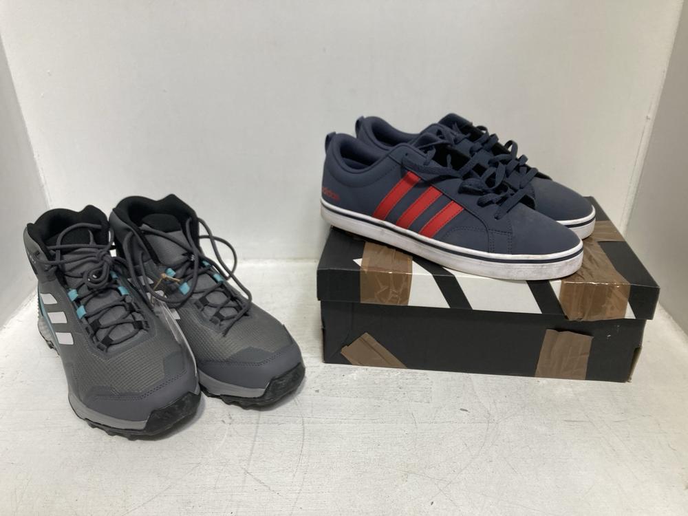 Lot 190  
            Chesterfield SR46 - Parcel Delivery Only 

                
ADIDAS VS PACE 2.0 TRAINERS IN GREY & RED - UK SIZE 10 TO INCLUDE ADIDAS TERREX R...