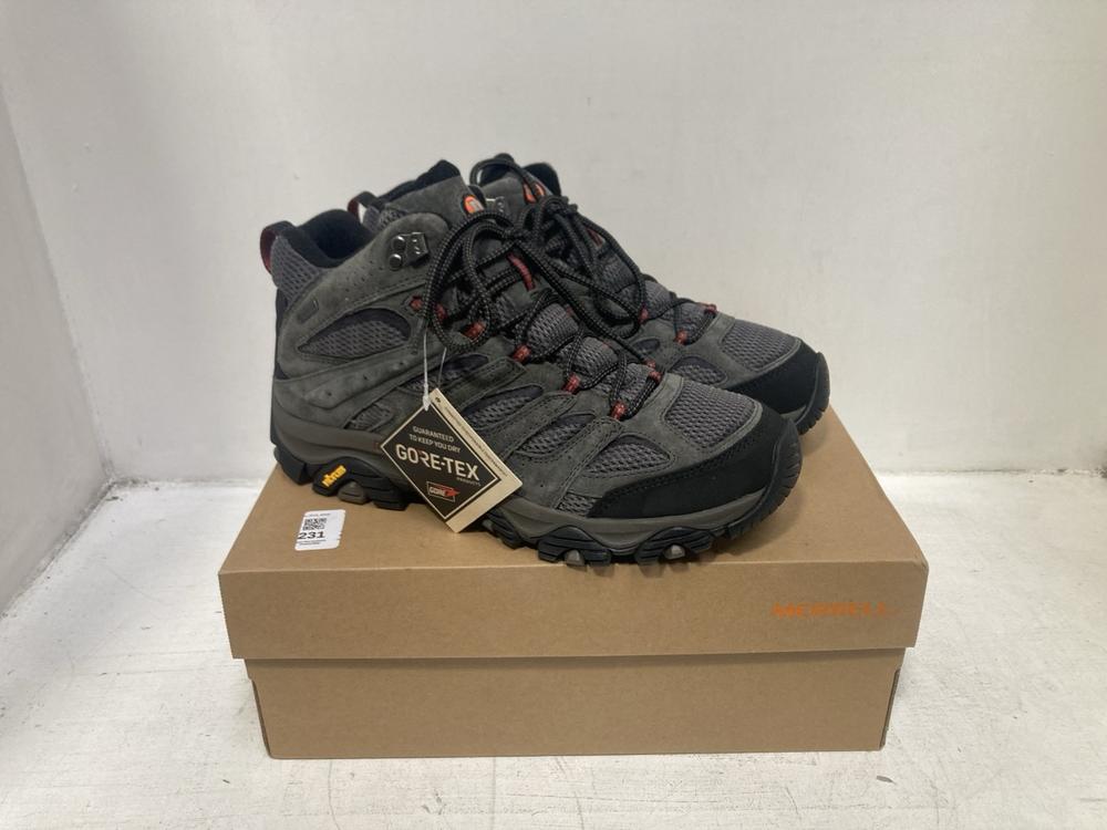 Lot 231  
            Chesterfield SR46 - Parcel Delivery Only 

                
MERRELL MOAB 3 MID GTX SHOES IN GREY - UK SIZE 9 - ORIGINAL RRP £119 (LOCATION: F4)