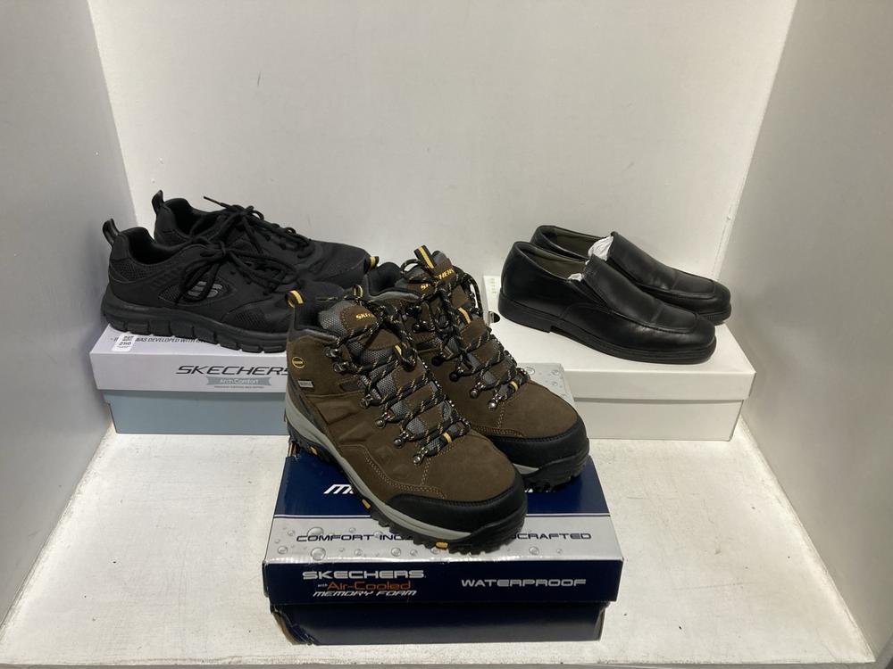 Lot 250  
            Chesterfield SR46 - Parcel Delivery Only 

                
3 X ASSORTED ADULTS SHOES TO INCLUDE SKETCHERS ARCH COMFORT TRAINERS IN LIGHT GRE...