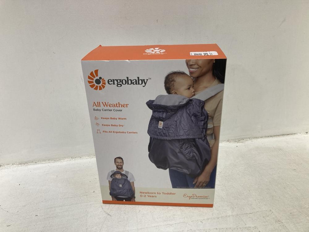 Lot 258  
            Chesterfield SR46 - Parcel Delivery Only 

                
ERGOBABY ALL WEATHER BABY CARRIER COVER - YEARS 0-2 YEARS (LOCATION: F4)