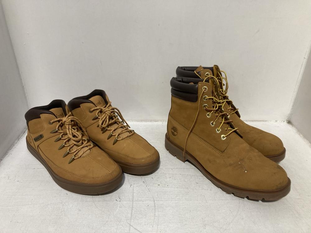 Lot 292  
            Chesterfield SR46 - Parcel Delivery Only 

                
TIMBERLAND CLASSIC BOOTS IN LIGHT TAN - UK SIZE 11 TO INCLUDE TIMBERLAND ANKLE BO...