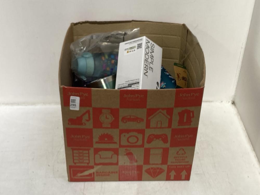 Lot 295  
            Chesterfield SR46 - Parcel Delivery Only 

                
QTY OF ASSORTED BOTTLES & FLASKS TO INCLUDE SIMPLE MODERN THE VOYAGER 16OZ TUMBLE...