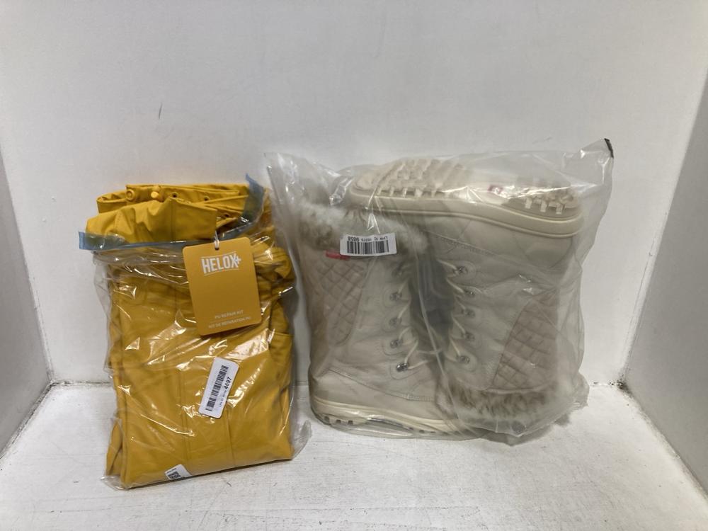 Lot 309  
            Chesterfield SR46 - Parcel Delivery Only 

                
HELLY HANSEN RAINCOAT IN YELLOW - UK SIZE XS TO INCLUDE HELLY HANSEN PRIMALOFT FU...
