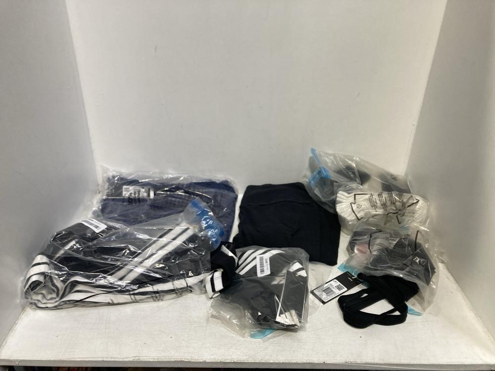 Lot 326  
            Chesterfield SR46 - Parcel Delivery Only 

                
QTY OF ASSORTED ADIDAS CLOTHING TO INCLUDE ADIDAS 3-PACK CUSHIONED AMORTI SOCKS I...