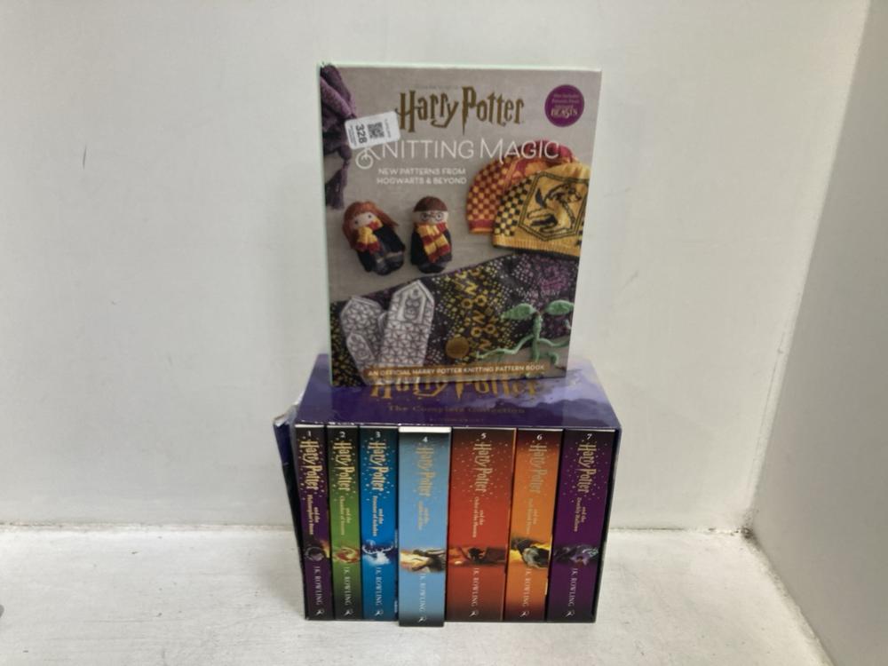 Lot 328  
            Chesterfield SR46 - Parcel Delivery Only 

                
8 X ASSORTED HARRY POTTER BOOKS TO INCLUDE HARRY POTTER KNITTING MAGIC NEW PATTER...