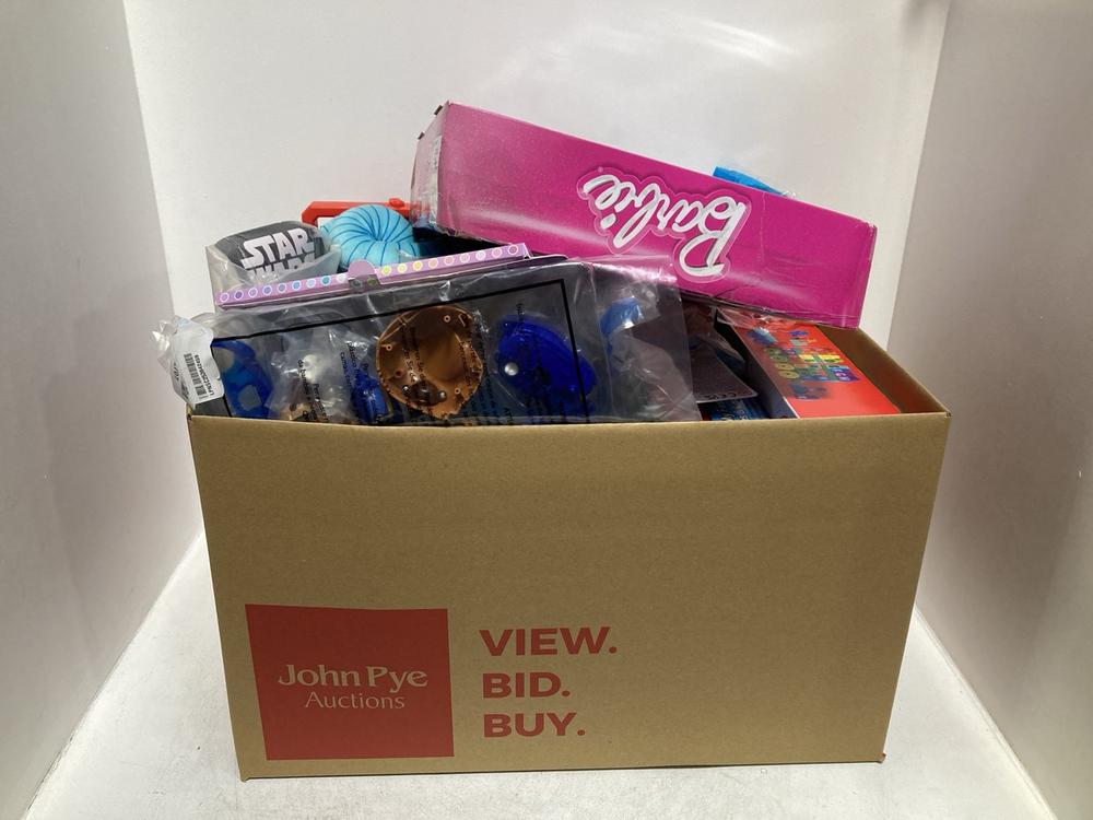 Lot 361  
            Chesterfield SR46 - Parcel Delivery Only 

                
QTY OF ASSORTED KIDS TOYS TO INCLUDE BARBIE SPARKLE LIGHT-UP UNICORN IN PINK (LOC...