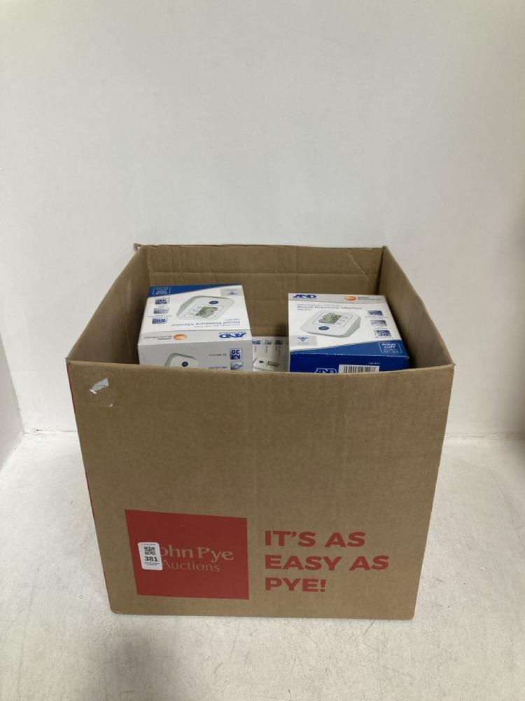 Lot 381  
            Chesterfield SR46 - Parcel Delivery Only 

                
10 X AND A & D MEDICAL UA-611 BLOOD PRESSURE MONITOR - ADULTS CUFF ( 22-32CM ) (L...