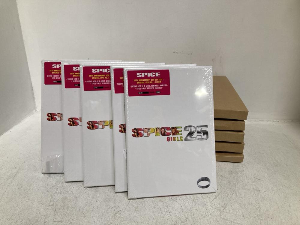 Lot 383  
            Chesterfield SR46 - Parcel Delivery Only 

                
10 X SPICE GIRLS 25TH ANNIVERSARY CD SET (LOCATION: E3)