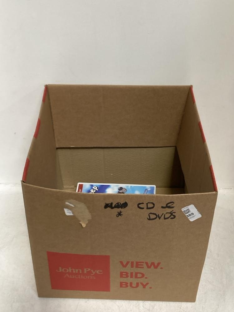 Lot 389  
            Chesterfield SR46 - Parcel Delivery Only 

                
QTY OF ASSORTED CDS & DVDS TO INCLUDE SHAUN THE SHEEP THE FLIGHT BEFORE CHRISTMAS...