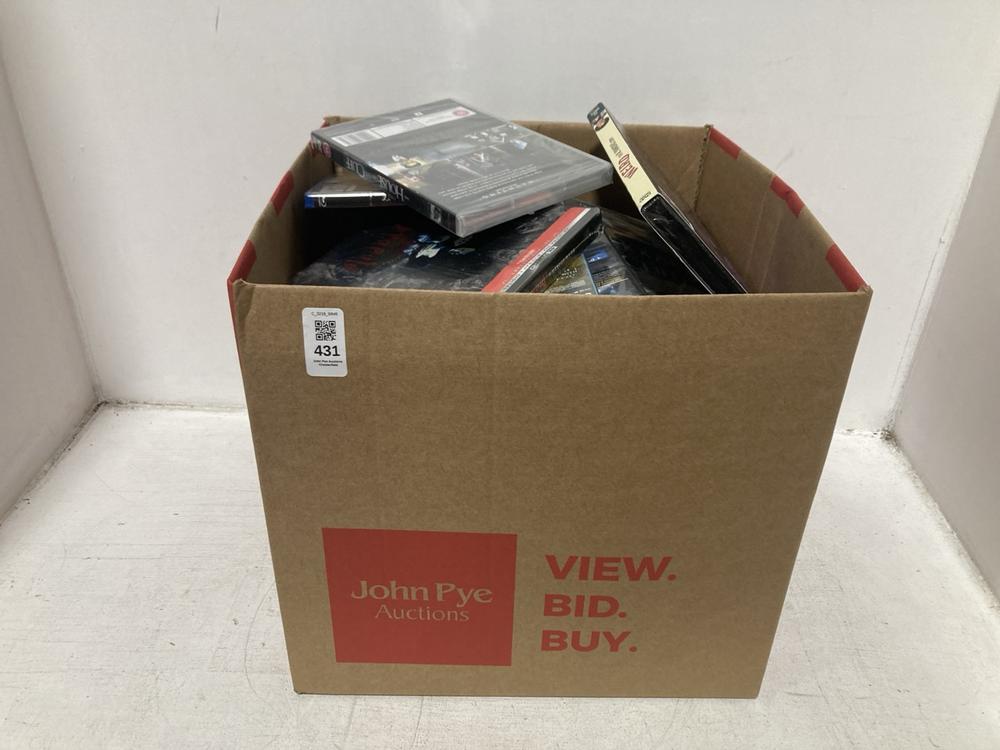 Lot 431  
            Chesterfield SR46 - Parcel Delivery Only 

                
QTY OF ASSORTED DVDS TO INCLUDE THE MEAN ONE SLASHING THROUGH THE SNOW DVD (LOCAT...