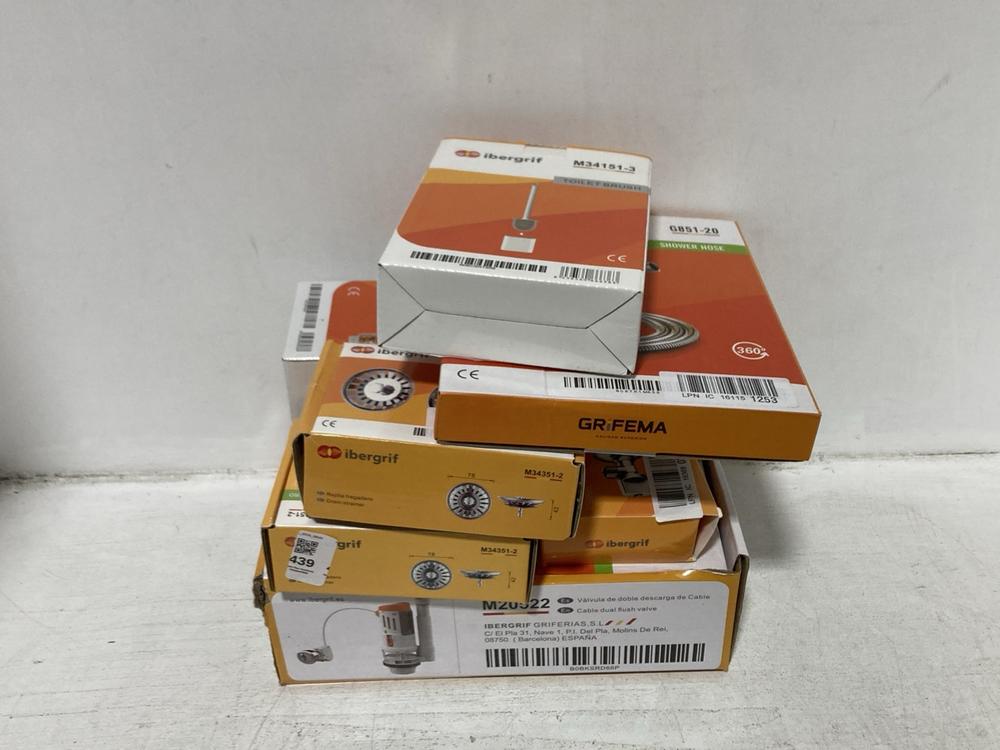 Lot 439  
            Chesterfield SR46 - Parcel Delivery Only 

                
QTY OF ASSORTED IBERGRIF ITEMS TO INCLUDE IBERGRIF M34151-3 TOILET BRUSH (LOCATIO...