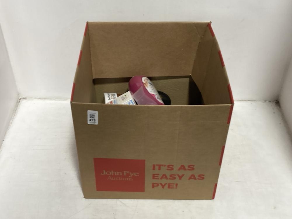 Lot 473  
            Chesterfield SR46 - Parcel Delivery Only 

                
QTY OF ASSORTED HEALTH & BEAUTY PRODUCTS TO INCLUDE GARNIER ANTI-DRYNESS SUPER UV...