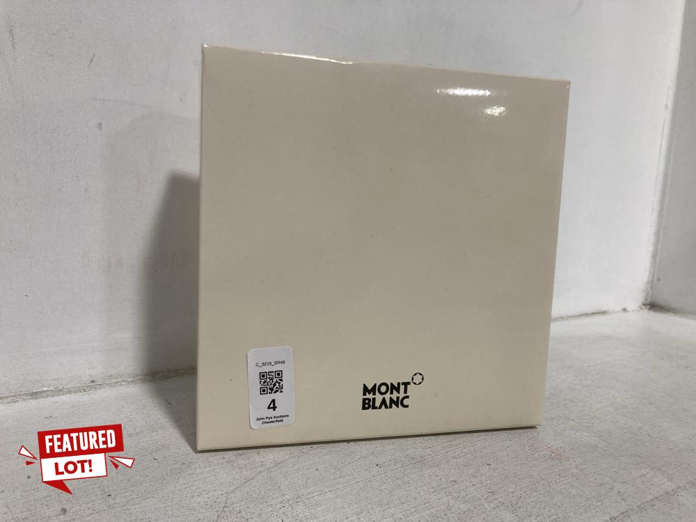 Lot 4  
            Chesterfield SR46 - Parcel Delivery Only 

                
MONT BLANC LEATHER STAINLESS STEEL PIN BUCKLE BELT IN BLACK & BROWN - UK SIZE 30 ...