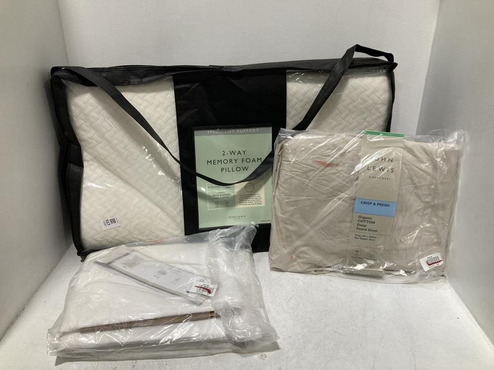 Lot 517  
            Chesterfield SR46 - Parcel Delivery Only 

                
3 X ASSORTED JOHN LEWIS BEDDING ITEMS TO INCLUDE COTTON DEEP FITTED KING SHEET IN...
