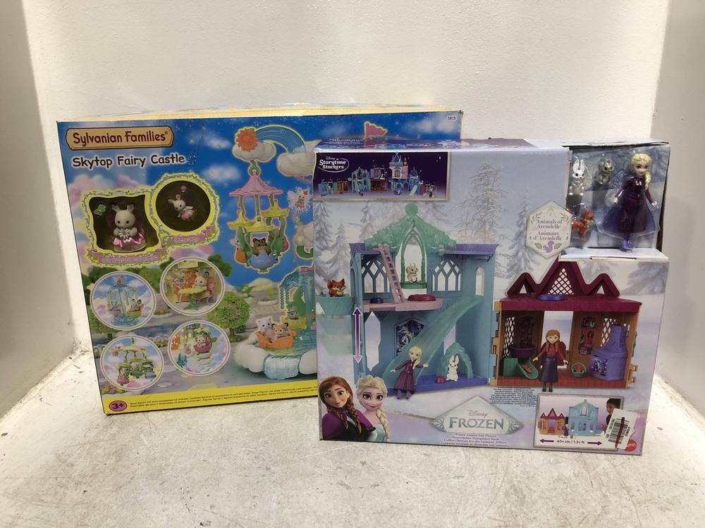 Lot 538  
            Chesterfield SR46 - Parcel Delivery Only 

                
SYLVANIAN SKYTOP FAIRY CASTLE TO INCLUDE DISNEY FROZEN WINTER ANIMAL FUN PLAYSET ...
