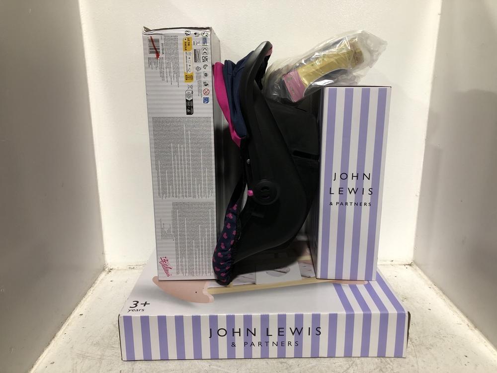 Lot 569  
            Chesterfield SR46 - Parcel Delivery Only 

                
4 X ASSORTED JOHN LEWIS KIDS TOYS TO INCLUDE BABY ANNABELL SWEET DREAM DOLL & COT...