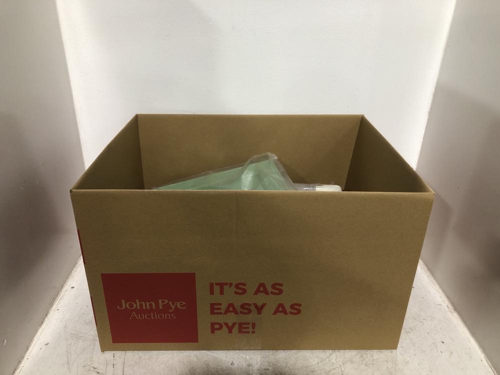 Lot 575  
            Chesterfield SR46 - Parcel Delivery Only 

                
QTY OF ASSORTED HOUSEHOLD ITEMS TO INCLUDE KITCHEN ORANGE ART PICTURE ( 30 X 30CM...