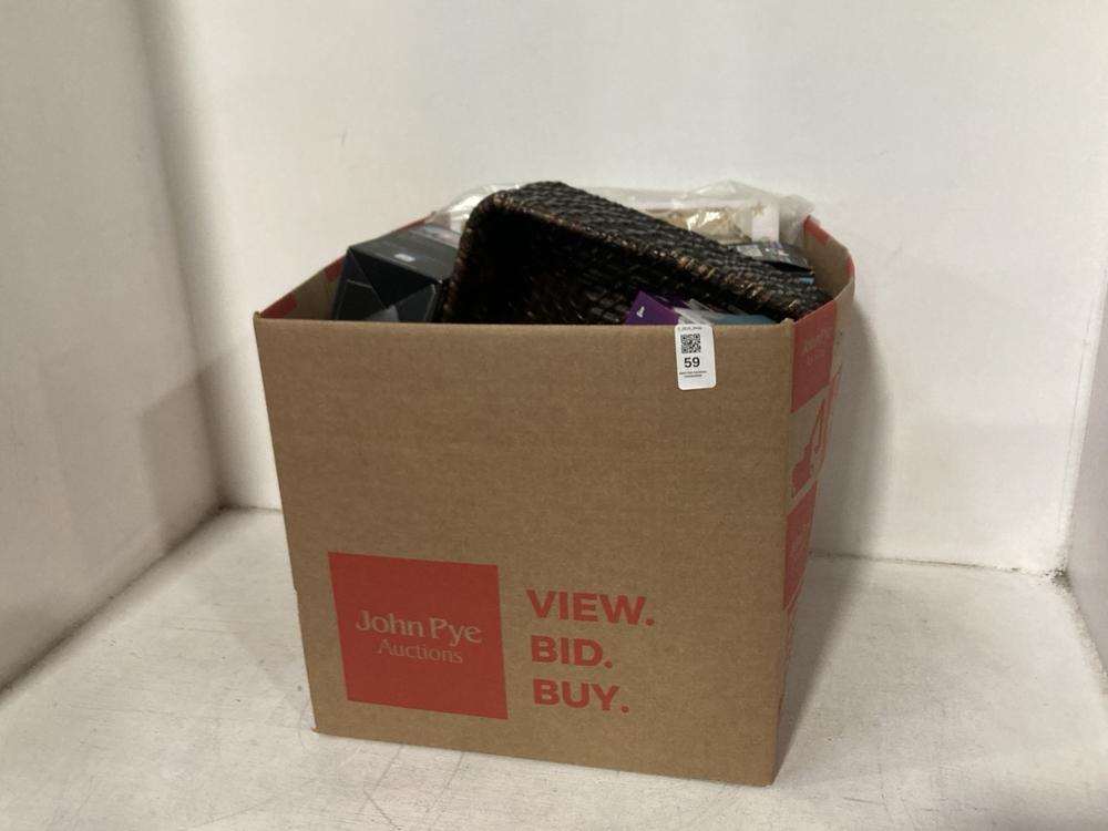 Lot 59  
            Chesterfield SR46 - Parcel Delivery Only 

                
QTY OF ASSORTED ITEMS TO INCLUDE SALTER EXPERT WATERPROOF DIGITAL KITCHEN SCALES ...