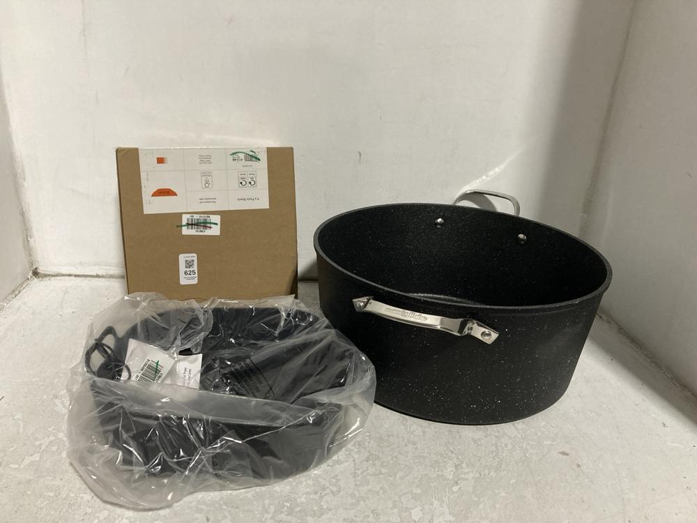 Lot 625  
            Chesterfield SR46 - Parcel Delivery Only 

                
3 X ASSORTED KITCHEN ITEMS TO INCLUDE EAT SET 0F 4 PORCELAIN PASTA BOWLS (LOCATIO...