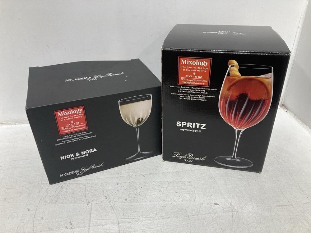 Lot 645  
            Chesterfield SR46 - Parcel Delivery Only 

                
MIXOLOGY 6-PCS GOLDEN NEW AGE COCKTAIL MAKING GLASS TO INCLUDE MIXOLOGY 4-PACK NE...