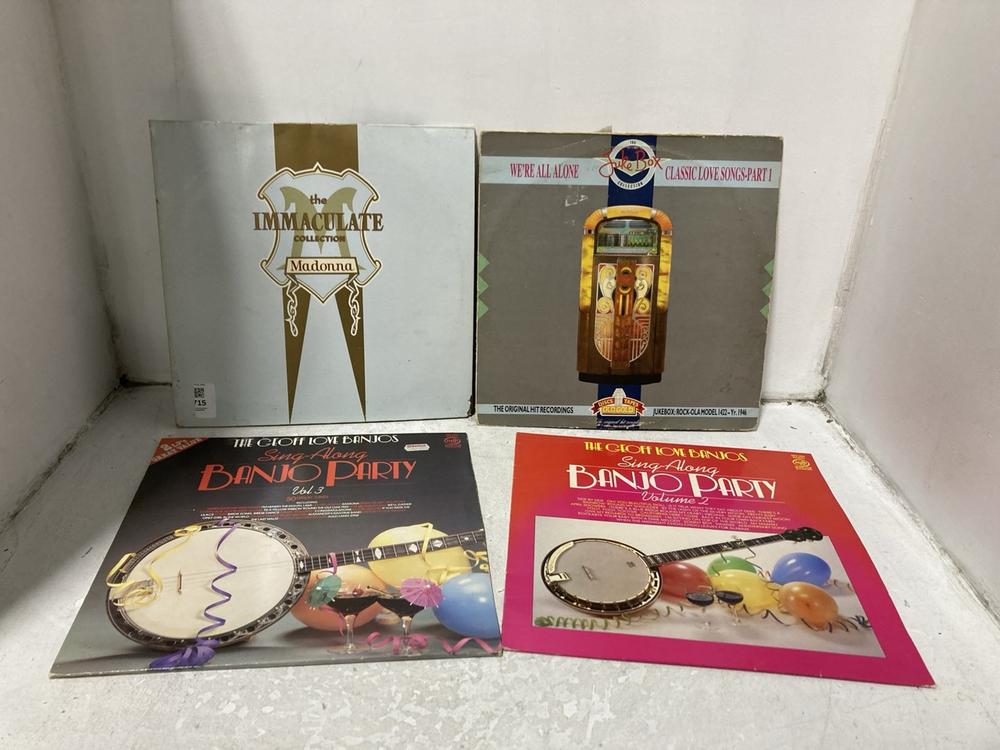 Lot 715  
            Chesterfield SR46 - Parcel Delivery Only 

                
5 X ASSORTED VINYLS TO INCLUDE MADONNA THE IMMACULATE COLLECTION VINYL (LOCATION:...