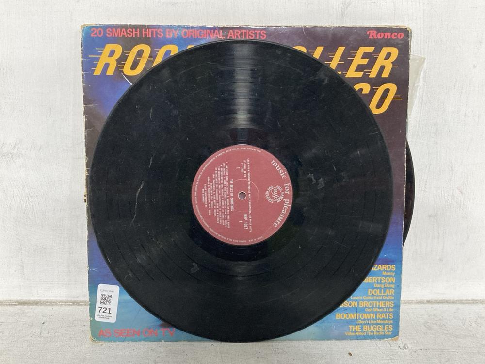Lot 721  
            Chesterfield SR46 - Parcel Delivery Only 

                
5 X ASSORTED VINYLS TO INCLUDE RONCO ROCK 'N ROLLER DISCO VINYL (LOCATION: B3)