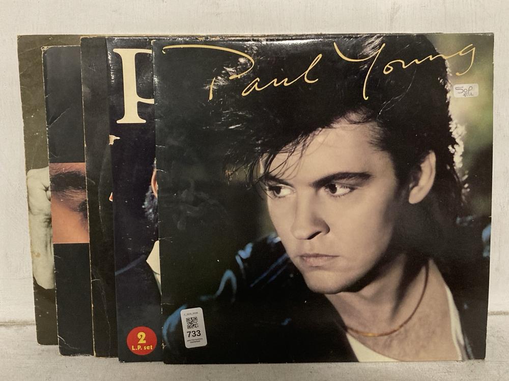 Lot 733  
            Chesterfield SR46 - Parcel Delivery Only 

                
5 X ASSORTED VINYLS TO INCLUDE PAUL YOUNG THE SECRET OF ASSOCIATION VINYL (LOCATI...