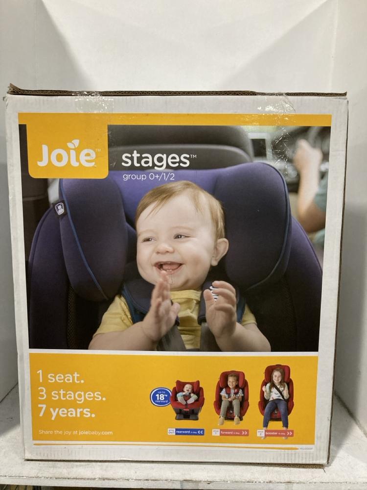 Lot 754  
            Chesterfield SR46 - Parcel Delivery Only 

                
JOIE STAGES GROUP 0+/1/1 CHILDS CAR SEAT IN COAL (LOCATION: B4)