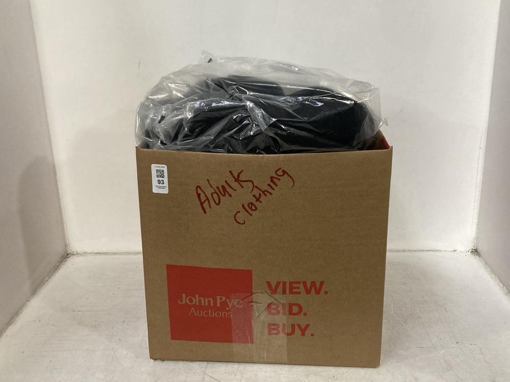 Lot 93  
            Chesterfield SR46 - Parcel Delivery Only 

                
QTY OF ASSORTED ADULTS CLOTHING TO INCLUDE BLOCK LOUNGE SET IN GREY & IVORY - UK ...