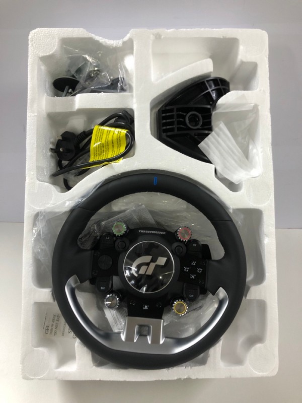 Lot 11  
            Nottingham SR1 - Delivery Only 

                
PLAYSTATION THRUSTMASTER T-GTII GAMING WHEEL AND PEDALS - BLACK - ORIGINAL RRP - ...