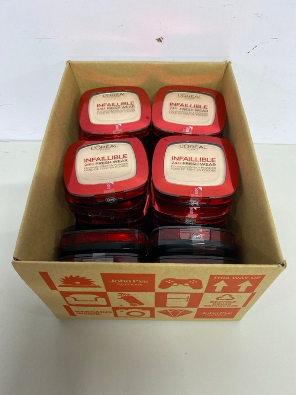 Lot 149  
            Nottingham SR1 - Delivery Only 

                
BOX OF LOREAL PARIS INFAILLIBLE 24H FRESH WEAR FOUNDATION IN A POWDER (9G)