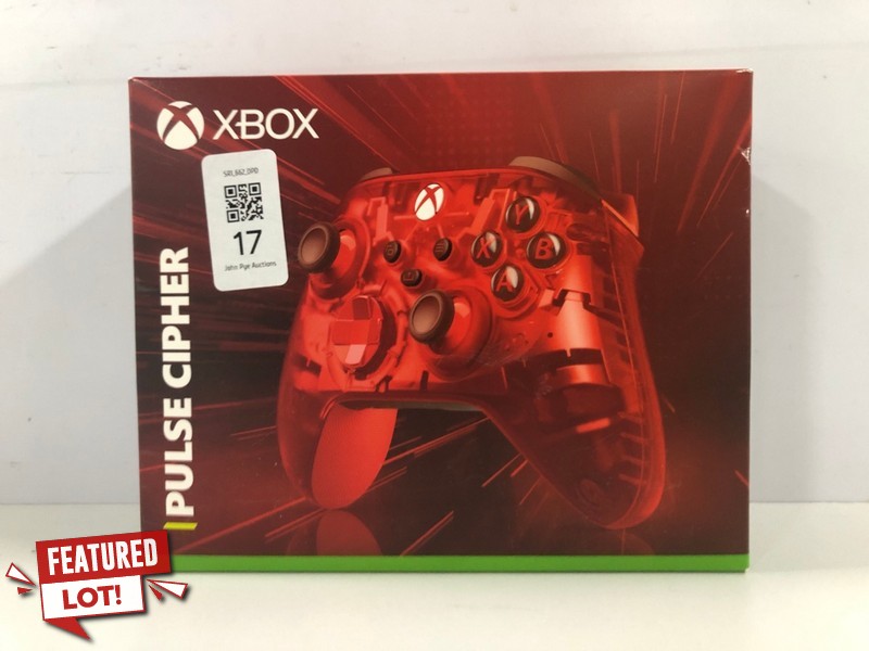 Lot 17  
            Nottingham SR1 - Delivery Only 

                
XBOX WIRELESS CONTROLLER - PULSE CIPHER EDITION - ORIGINAL RRP - £74.99