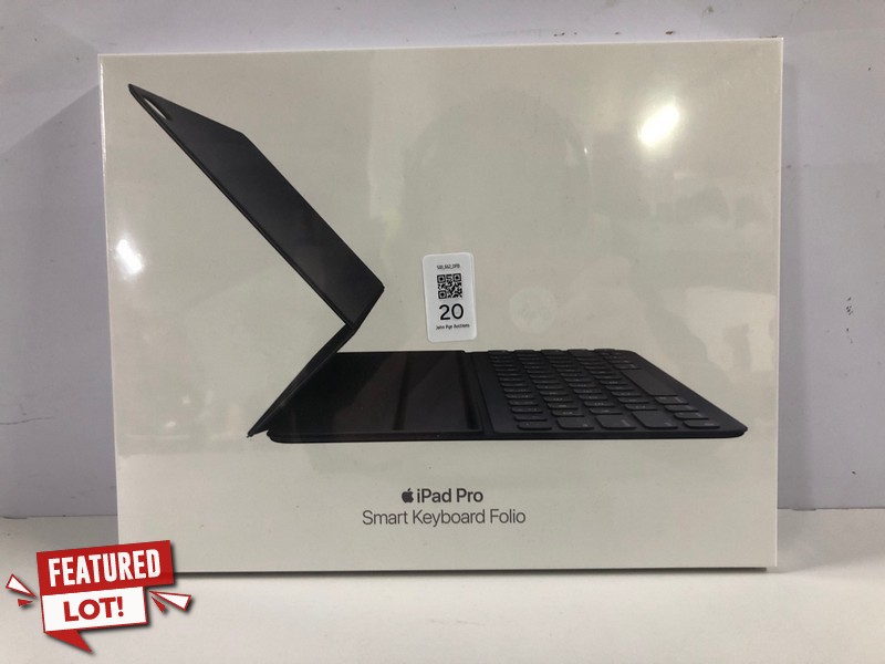 Lot 20  
            Nottingham SR1 - Delivery Only 

                
APPLE IPAD PRO SMART KEYBOARD FOLIO MODEL: A2039 - ORIGINAL RRP.£79 (SEALED)